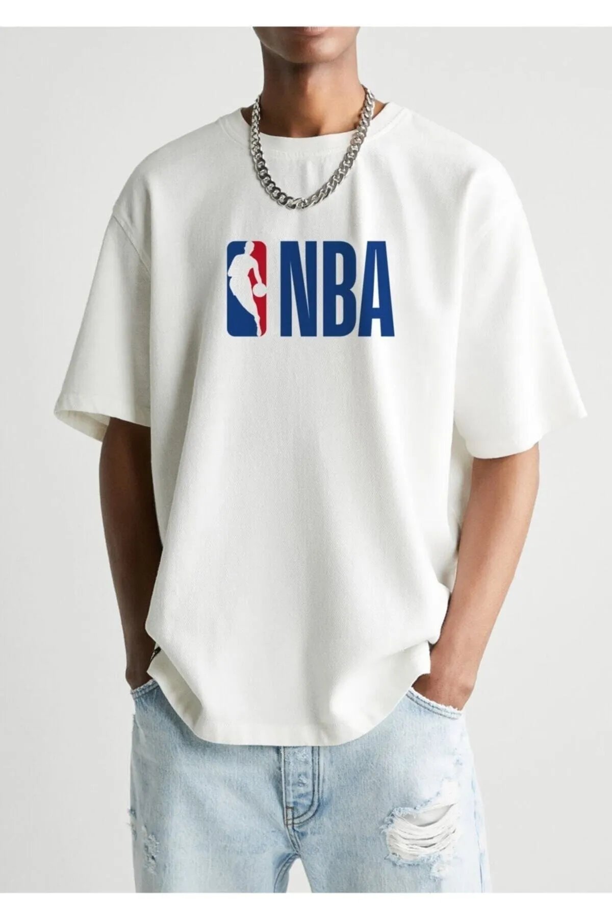 NBA Logolu Oversize T-shirt